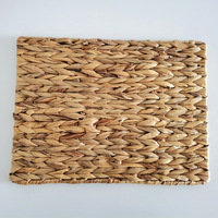 Sous-plat rond en herbe tressée de style américain, isolant thermique, drainant l'eau, biodégradable, pour table et bol