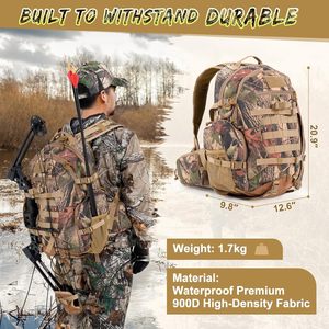 Sac à dos de chasse imperméable 18L 30L, sac de sport, sac de gym, fermeture éclair, tendance, tactique, sac de camping, sac de pêche, grand gibier, échantillon gratuit - Product Image 5