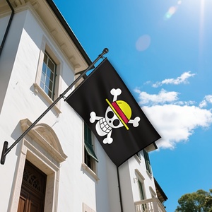 Bandiera Anime Jolly Roger 3x5 Ft con Occhielli in Ottone OEM ODM Bandiera Pirata Cappello di Paglia <span class=keywords><strong>One</strong></span> <span class=keywords><strong>Piece</strong></span> - Product Image 1