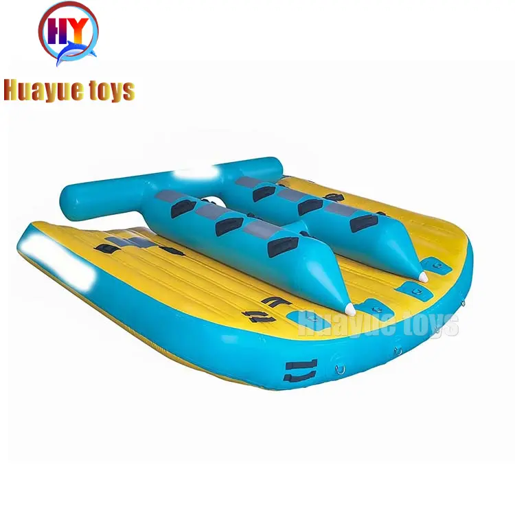 HUAYUE Hot Sale Summer Child Adults Fun Water High Quality Cheap Tarpaulin PVC Customized Durable Outdoors BoatsTowable Boat
