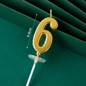 เทียนตัวเลขสีทอง เทียนเค้กตัวเลขสำหรับงานฉลองวันเกิด - Product Image 6