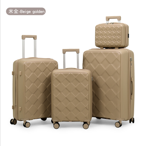 Đầy màu sắc 4 miếng PP Túi du lịch xách tay Mỹ phẩm xe đẩy vali với 14 inch trường hợp nội trú nhẹ/polypropylene - Product Image 1