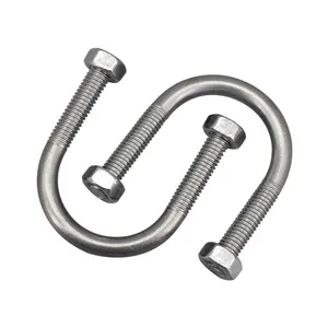 不锈钢方形螺栓管夹u型螺栓组件带螺母的u型螺栓