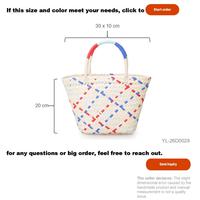 Sac fourre-tout d'été en paille tressée à la main pour femme, léger, durable, tendance et luxueux