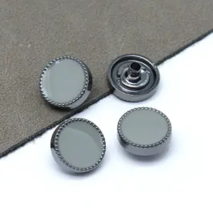 Design de mode Logo personnalisé fantaisie Antique 18mm boutons pression en métal pour cuir/vêtements