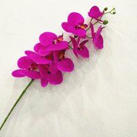 IFG Excellente qualité supérieure, fleurs d'orchidées artificielles en latex à toucher réel, 110 cm, faites à la main pour Noël, la Saint-Valentin, Pâques