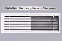 Grille de retour d'air ouvrable pour climatiseur, dimensions d'ouverture 1300*300mm, pour plafond/mur.