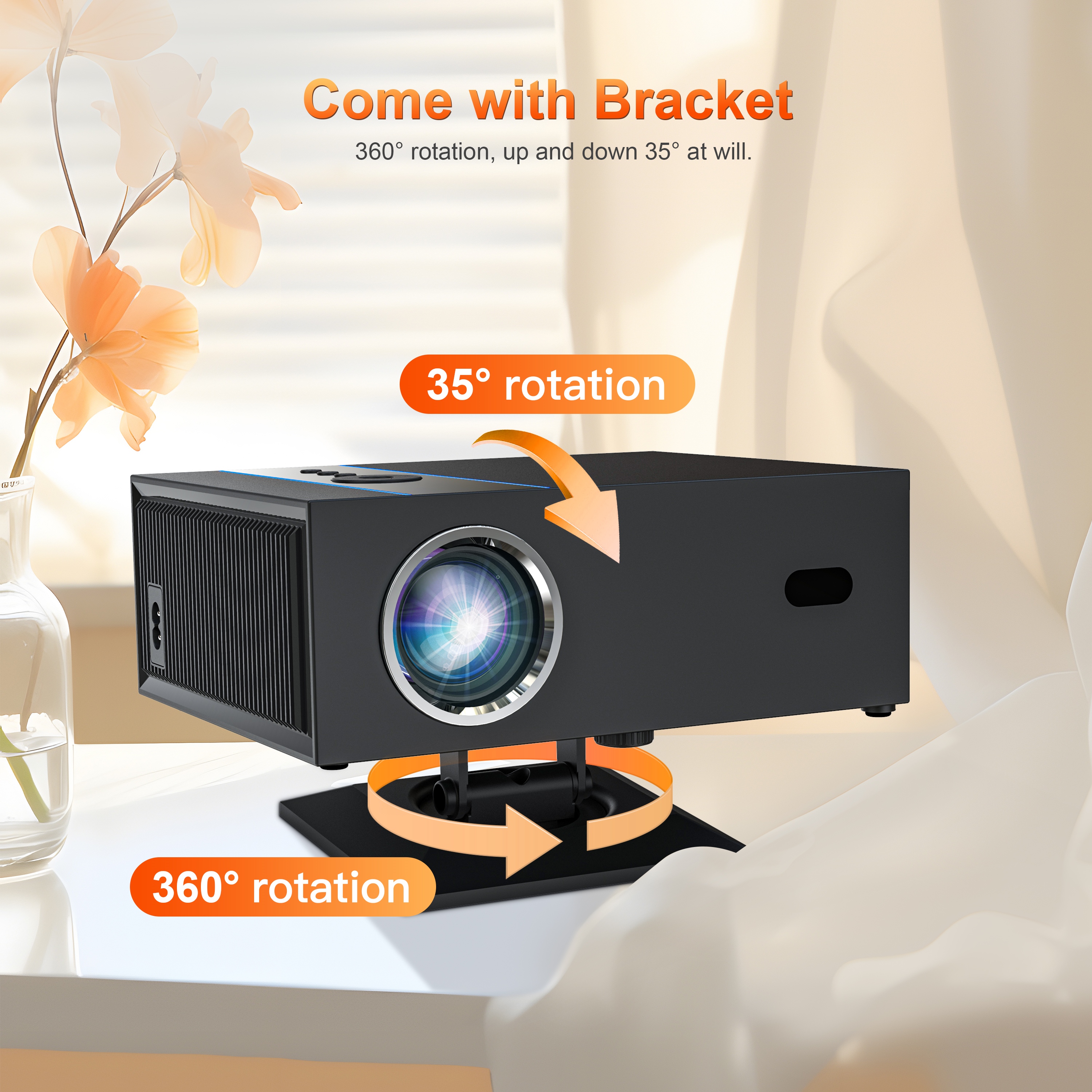 プロジェクター　Mini Projector X6 X6 - 1080P Mini Portable Projector with Battery | Oksouq