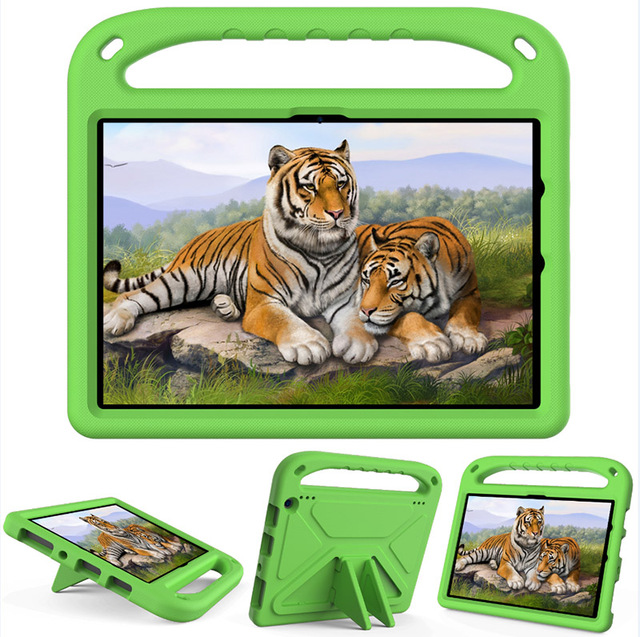 Kids Soft EVA Foam Shockproof Tablet Case for Amazon Kindle Fire HD 10/10 Plus 2021 Handle Foldable Stand Rugged 10.1" Cover