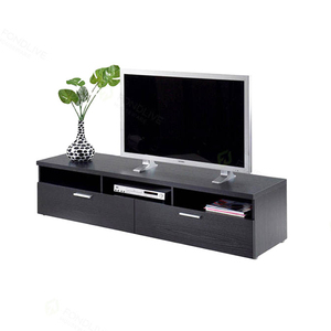 Europese Stijl Aangepast Formaat Modern Huismeubilair Luxe Zwart Houten Woonkamer Console Tv Kaststandaard Met Lade