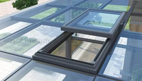 Ventana de Techo Rectangular Manual BOCHARM de Aleación de Aluminio 6063-T5 con Doble Acristalamiento Low-E de Eficiencia Energética Moderna V5-1