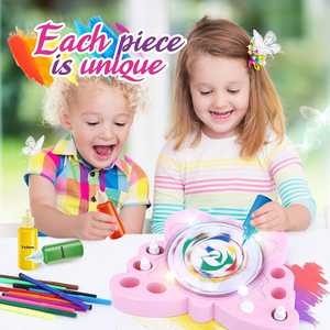Nuovissimi bambini che disegnano giocattoli da gioco cartoni animati colorati fatti a mano rotanti fai da te Set di giocattoli per bambini che dipingono arte e artigianato - Product Image 6