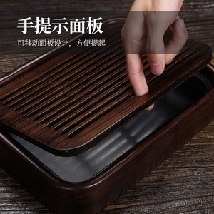 Solid Wood Kung Fu <b>Tea</b> Tray Square Draining Small Household <b>Tea</b> <b>Set</b> With Lid For Afternoon <b>Tea</b> - Product Image 4