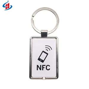 도매 개인화 된 사용자 정의 금속 에폭시 키 체인 QR 애완 동물 태그 NFC 애완 동물 ID Tags 개 Tags