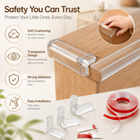 Protection d'angle transparente pour bébé, bande de protection personnalisable, protège-bords de table, sécurité, souple, auto-adhésif, ensemble de protection d'angle