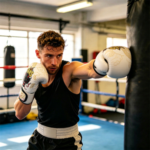 <span class=keywords><strong>Guantes</strong></span> <span class=keywords><strong>de</strong></span> Boxeo Fanshi Color Azul <span class=keywords><strong>de</strong></span> Alta Calidad para Entrenamiento con Saco <span class=keywords><strong>de</strong></span> Boxeo, Transpirables, Ligeros, con Cierre <span class=keywords><strong>de</strong></span> Velcro - Product Image 6