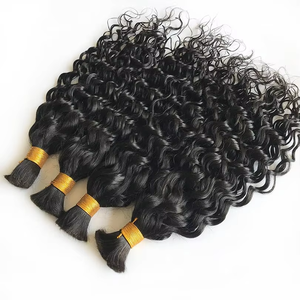 Capelli umani intrecciati per Boho <span class=keywords><strong>trecce</strong></span> umani 110g 20 pollici capelli ricci Boho per treccia senza nodo 12A massa di onde profonde bohémien - Product Image 3