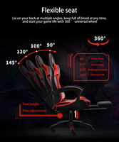 Fauteuil de Gaming Personnalisable pour Gamer, de Bureau et de Maison, Pivotant et Réglable en Hauteur