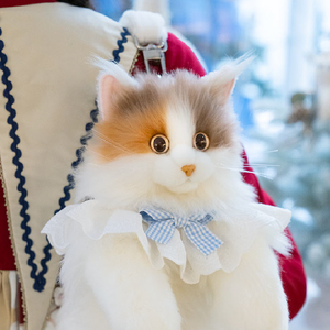 DUPAN Zaino a Forma di Gatto in Morbido Peluche Cioccolato Calicò all'Ingrosso Giocattolo Antistress Animale da Compagnia Idea Regalo - Product Image 3