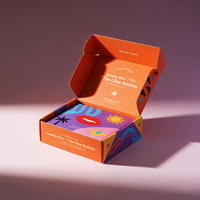 Boîte en carton ondulé biodégradable et compostable personnalisée pour l'emballage de maquillage, de produits pour les ongles et de vêtements, style élégant télescopique pour l'expédition
