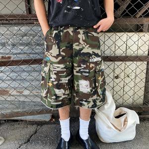 Pantaloncini <span class=keywords><strong>Bermuda</strong></span> da <span class=keywords><strong>Uomo</strong></span> in Denim Camouflage Oversize Estivi, Pantaloncini 3/4 in Felpa, Pantaloncini Cargo Camo Personalizzati da <span class=keywords><strong>Uomo</strong></span> - Product Image 1