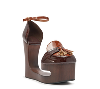 Sandales de luxe pour femmes, nouvelle mode, design de talon original, à bride cheville et plateforme