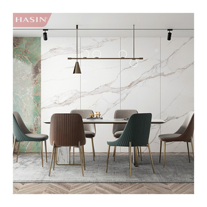 Thiết kế mới 1000x3000x9 mét trắng sứ thạch anh <span class=keywords><strong>slab</strong></span> thiêu kết sàn đá ốp tường cho ăn uống cho TV nền - Product Image 1