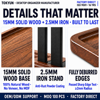Support de casque en bois de noyer massif avec logo personnalisé, organisateur de bureau gaming, support de casque, usine OEM