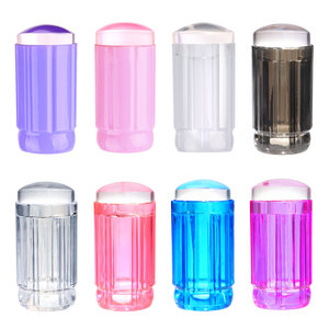 Nouveau <span class=keywords><strong>tampon</strong></span> à ongles en <span class=keywords><strong>silicone</strong></span> <span class=keywords><strong>transparent</strong></span> avec manche violet, design entièrement <span class=keywords><strong>transparent</strong></span> pour <span class=keywords><strong>nail</strong></span> <span class=keywords><strong>art</strong></span> - Product Image 1