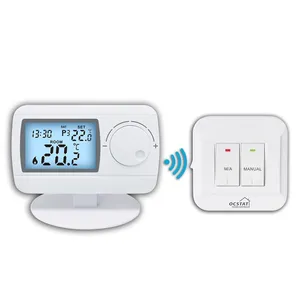 Thermostat de chauffage par le sol électronique Programmable RF sans fil avec bouton de numérotation 230V pour système HVAC