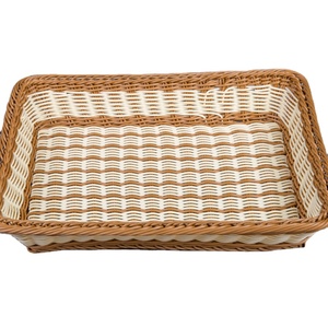 Cesta De Exibição De Supermercado Cheap Mão Tecido Cozinha Armazenamento Container Store Frutas e Vegetais Rattan Display Basket - Product Image 5