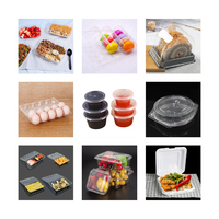 Volautomatische 3 Station Wegwerp Clamshell Plastic Pet Fruit Box Voedsel Container Maken Machine