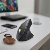 Penjualan laris baru 2.4G nirkabel 3D ergonomis Mouse optik desain vertikal ukuran kompak Mode ganda (BT 2.4G) 3 DPI dapat diatur