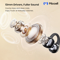 Écouteurs sans fil Miccell en gros 2-en-1 6.0 avec écouteurs intra-auriculaires et écouteurs ouverts pour iPhone, Xiaomi