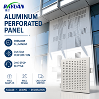Revêtement mural extérieur moderne en panneaux d'aluminium perforés, taille personnalisée, bardage de façade pour hall de grande hauteur et cuisine
