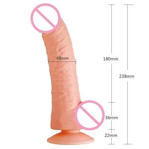 Dildo de Silicona Realista SEDUCER, Pasión y Lujuria, Eje Texturizado, Diseño Flexible, Fuerte Ventosa, Impermeable, Vibrador para Adultos - Product Image 4