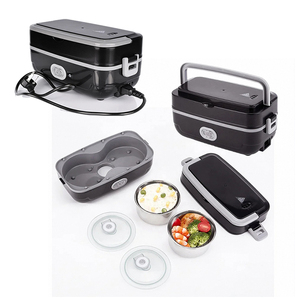 Fiambrera de calefacción eléctrica recargable portátil de 1L-2L para adultos, almacenamiento y organización inteligentes eléctricos de acero inoxidable - Product Image 2