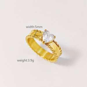 Anillo de Perlas de Lujo Chapado en Oro y Plata con Forma de Corazón Clásico en Oferta, para Compromiso, Boda, Ocasiones Especiales, Certificado IGI, el Mejor - Product Image 3