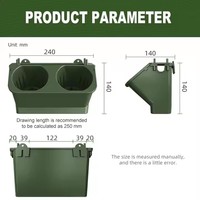 Pot de jardin vertical intérieur/extérieur Système d'arrosage automatique hydroponique Jardinière murale en plastique pour fleurs