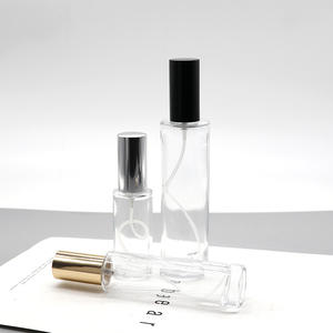 Flacons en verre cylindriques fins de 30 ml, fond épais, flacon de parfum avec pompe pulvérisatrice dorée/argentée - Product Image 1