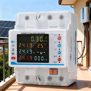 Tuya 3 giai đoạn 100A wifi thông minh ngắt kỹ thuật số điện áp bảo vệ năng lượng <span class=keywords><strong>Meter</strong></span> Power <span class=keywords><strong>Meter</strong></span> - Product Image 1