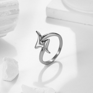 Anillo de <span class=keywords><strong>gaviota</strong></span> minimalista de acero inoxidable VAF Anillo Minimalista De <span class=keywords><strong>Gaviota</strong></span> De Acero Inoxidable Edelstahl - Product Image 2