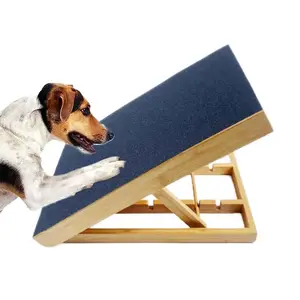 LEGEND Dog Nail Scratch Board pad Sandpaper Nails Care Adjustable Dog Nail File Scratch Board for Pet Rectangle Bamboo Natura