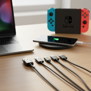 Durable Black <b>USB</b> <b>C</b> Cable 65W Fast Charging Data Transfer Reversible Charger Cords for Android Nintendo <b>Switch</b> Steam Deck - Product Image 2