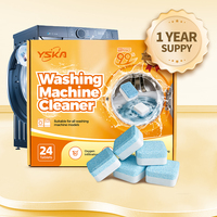 Offre Spéciale : 24 Comprimés – Formule au Bicarbonate de Soude pour Nettoyage Puissant et Approfondi – Nettoyant pour Lave-linge – Stockage d'un an – Usage Domestique