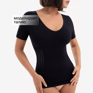 T-shirt en Spandex sans couture anti-transpiration pour femmes, respirant, minceur, haut court, tous les jours, Shapewear - Product Image 4