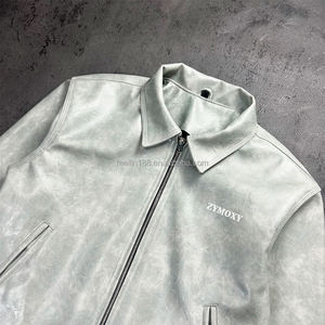 Chaquetas de Cuero Personalizadas Estilo Vintage para Hombre, Chaqueta Corta con Cierre, Estilo Casual, Chaquetas de Cuero PU de Alta Calidad, Fabricante - Product Image 5