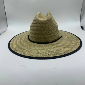 定制美式风格海边巴拿马草帽可调节可爱手工帽子带印花拼布适合夏季海滩 - Product Image 5