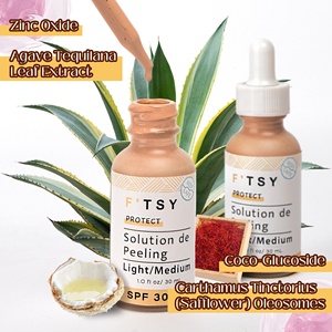 Sérum de protection solaire teinté léger/moyen Sérum minéral pour le visage Super Glow Sunblock Sérum de fond de teint teinté - Product Image 3