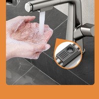 Robinet de lavabo moderne de luxe monotrou en laiton gris monté sur mitigeur lavabo classique en céramique chaud froid pour salle de bain